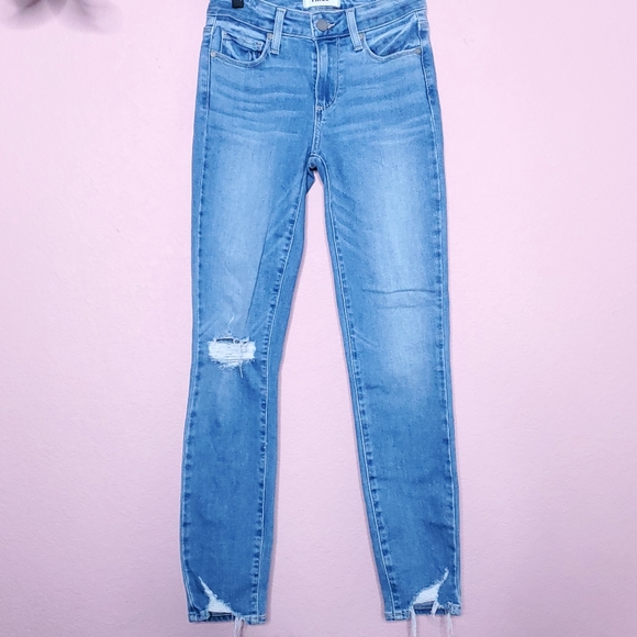 Paige Verdugo Ankle Skinny Jeans in Ariza Destructed - Picture 3 of 12